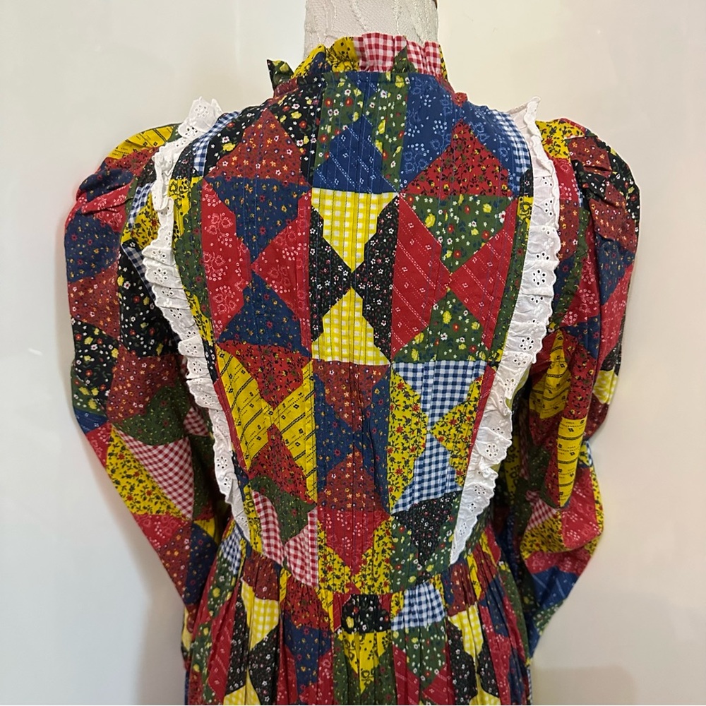 NWT DOEN Nicolette Countryside Patchwork Cotton Praire Maxi Dress sz M - Picture 12 of 15